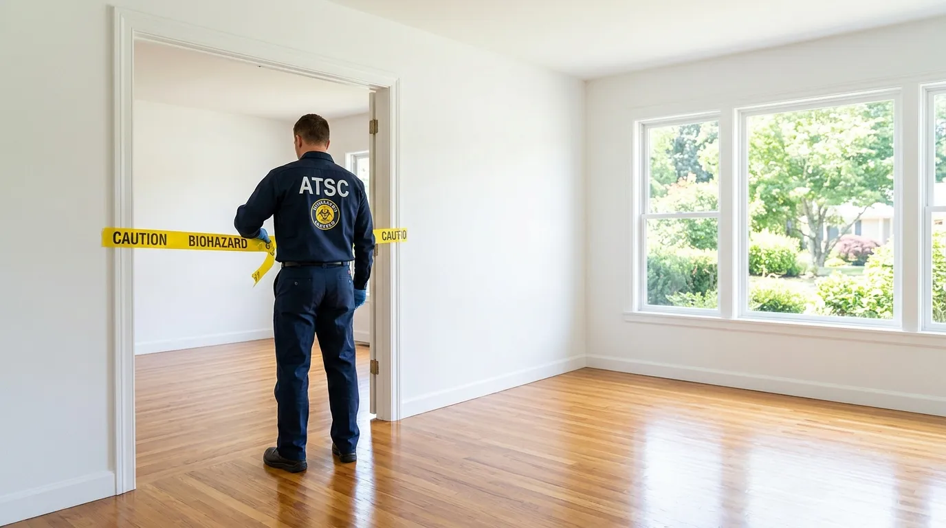 Certified biohazard cleanup crew performing Decomposition Cleanup in Meadowbrook